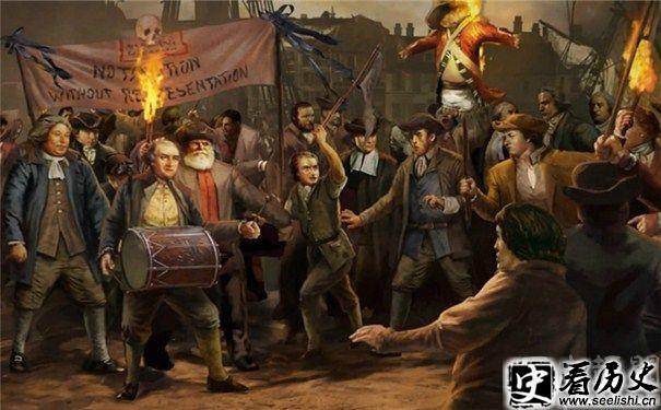 波士顿倾茶事件图片
